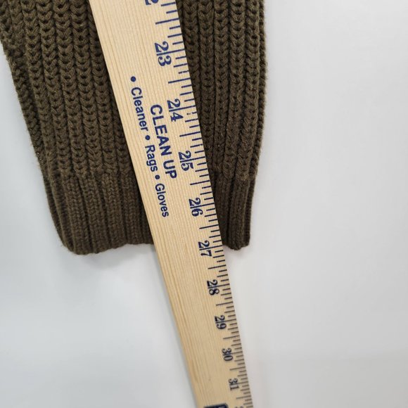 Jones New York Women Green Ribbed Full Zip Front Knit Sweater Jacket Size Medium - Picture 7 of 8